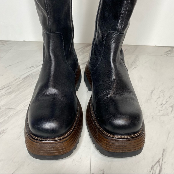 Free People Rhodes Chunky Platform Black Tall Boot 10 - Picture 11 of 15